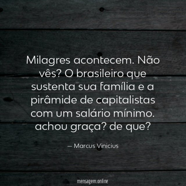 Milagres acontecem
