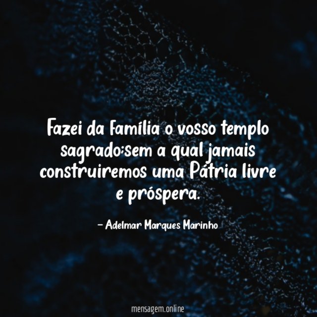 Fazei da família o vosso templo sagrado