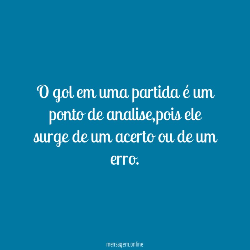 O gol em uma partida é um ponto de analise