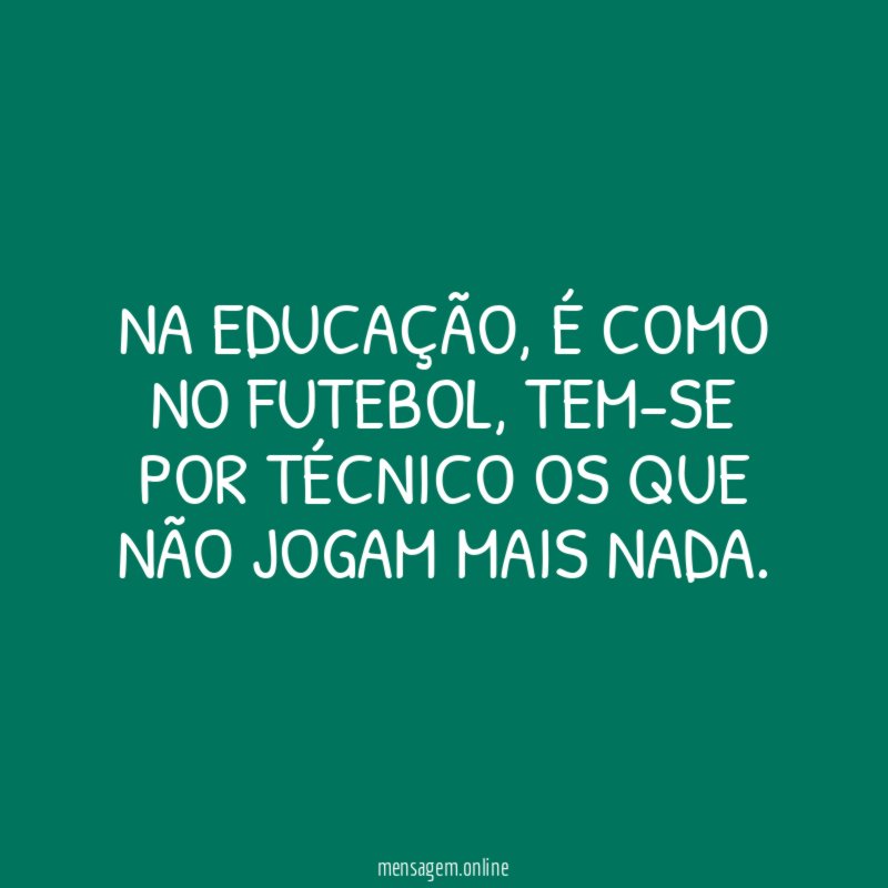 NA EDUCAÇÃO