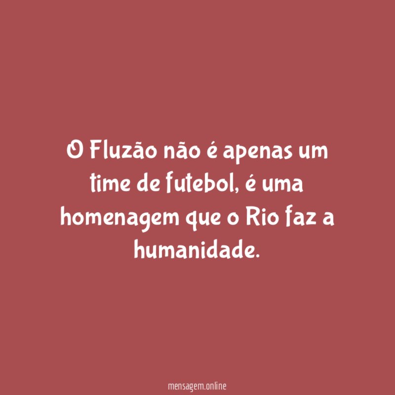 O Fluzão não é apenas um time de futebol