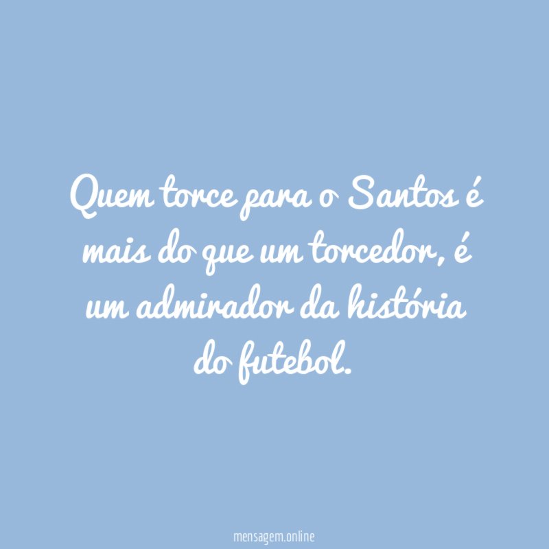 Quem torce para o Santos é mais do que um torcedor