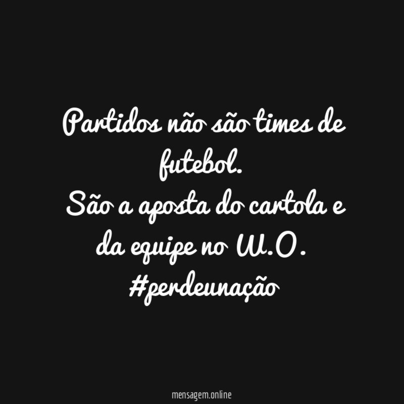 Partidos não são times de futebol