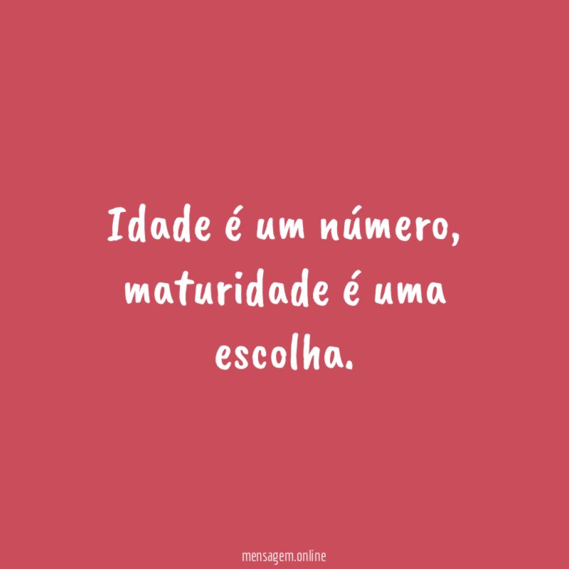 Idade é um número