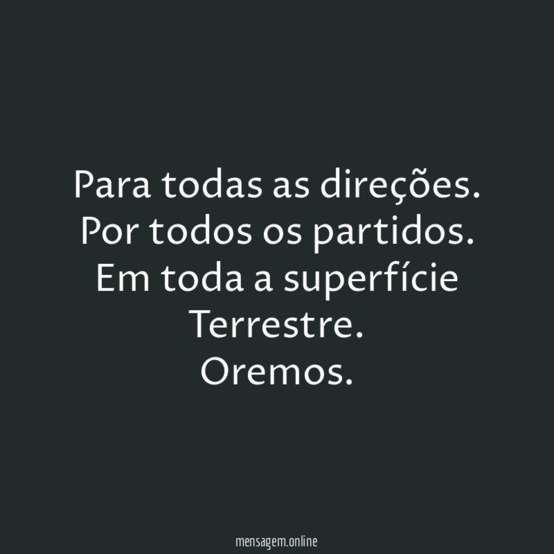 Para todas as direções