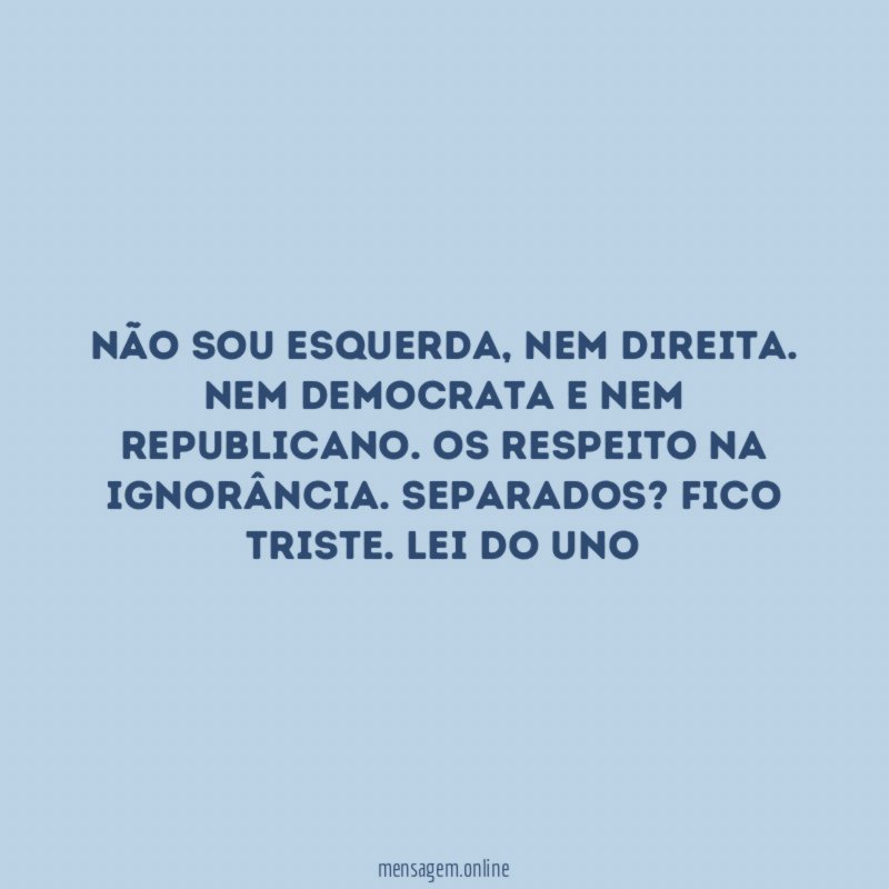 Não sou esquerda