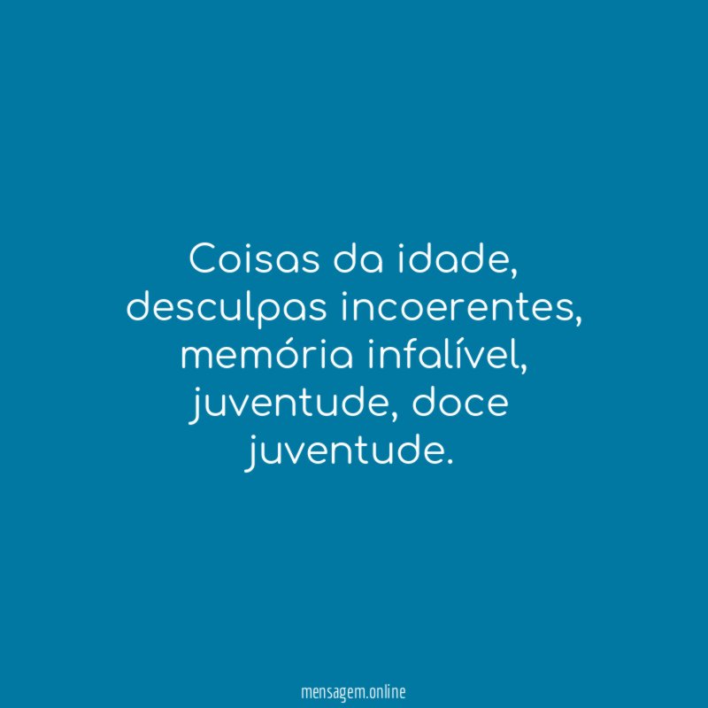 Coisas da idade