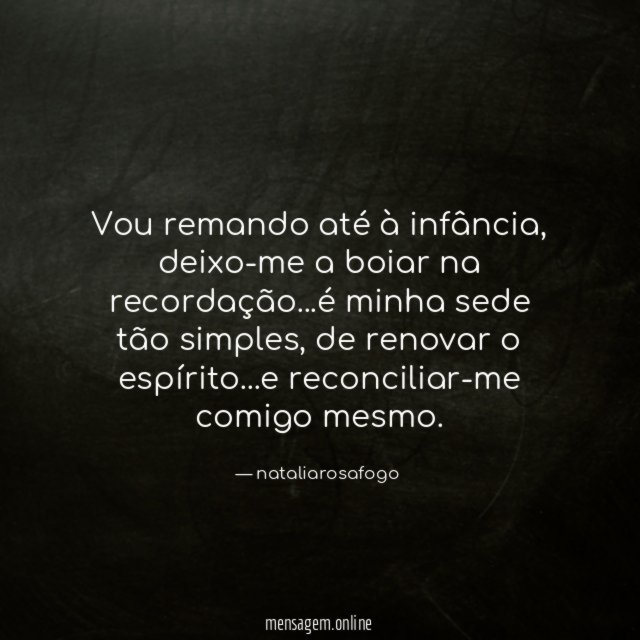vou remando até à infância