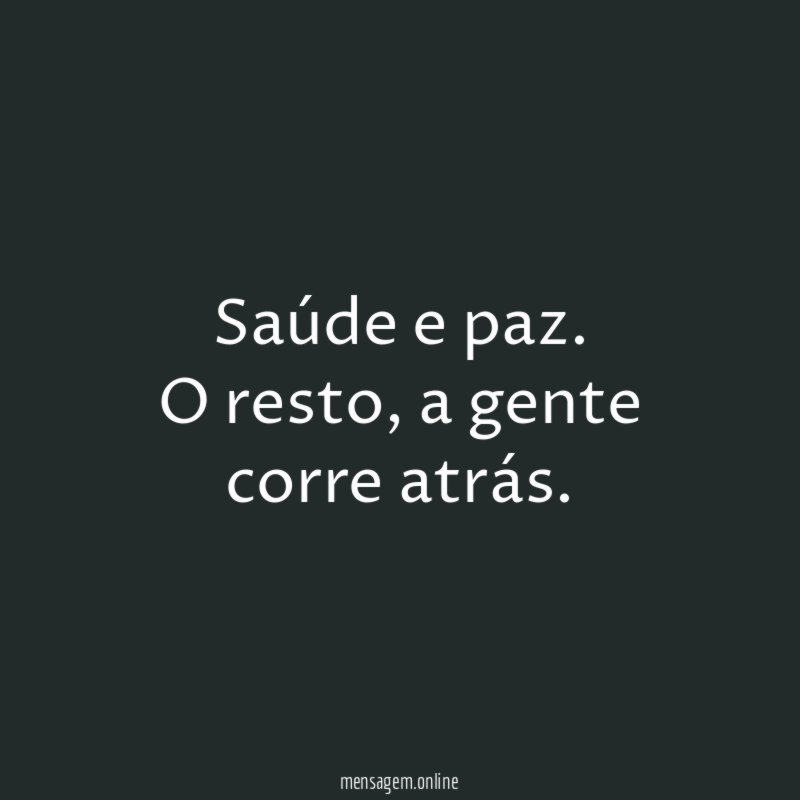 Saúde e paz