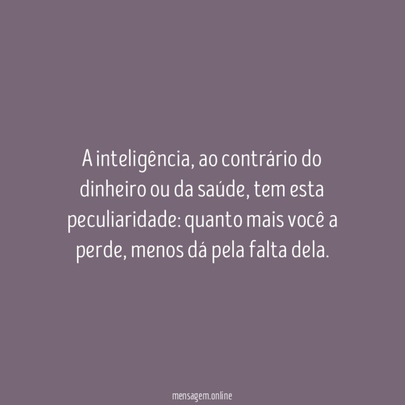 A inteligência