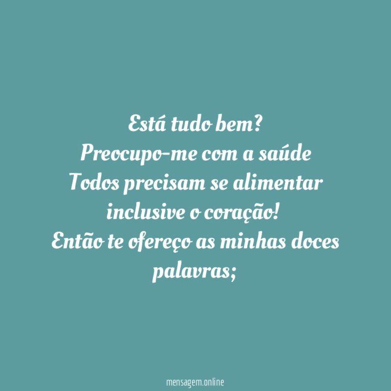Está tudo bem