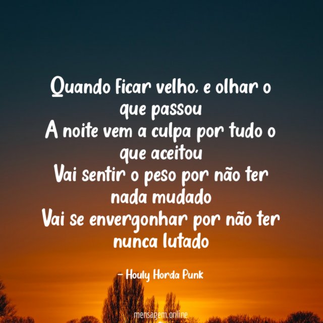 Quando ficar velho
