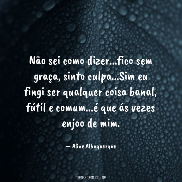 Não sei como dizer