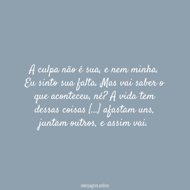 A culpa não é sua