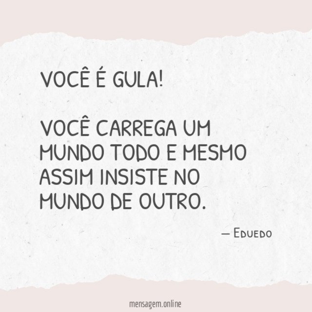 Você é gula