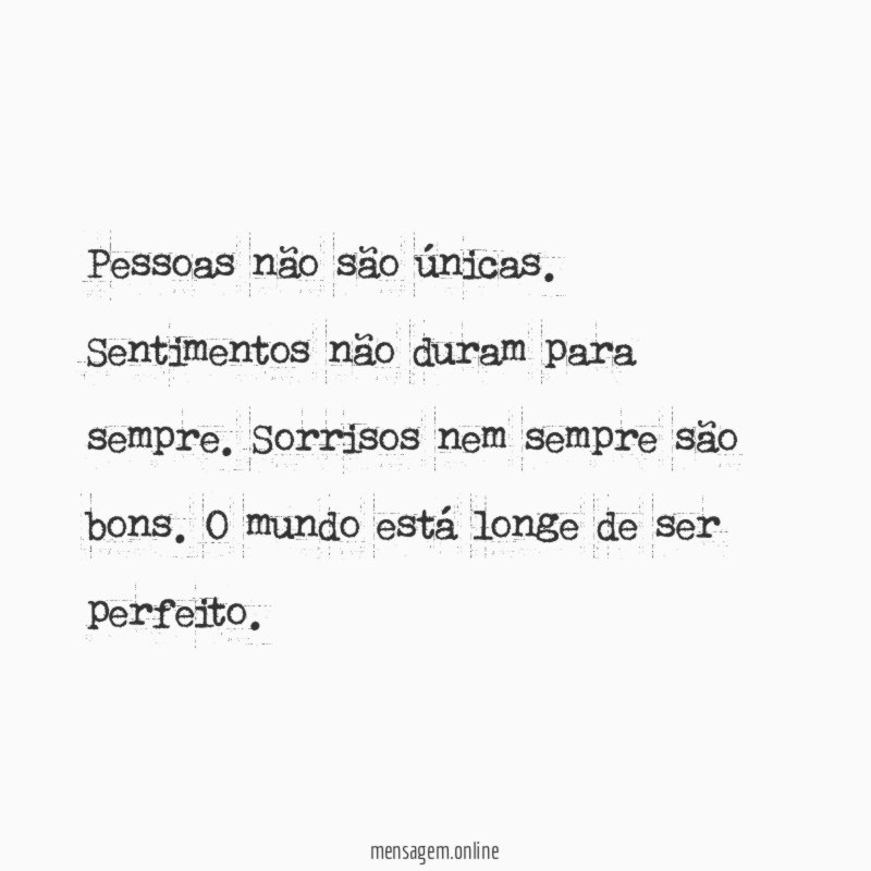 Pessoas não são únicas