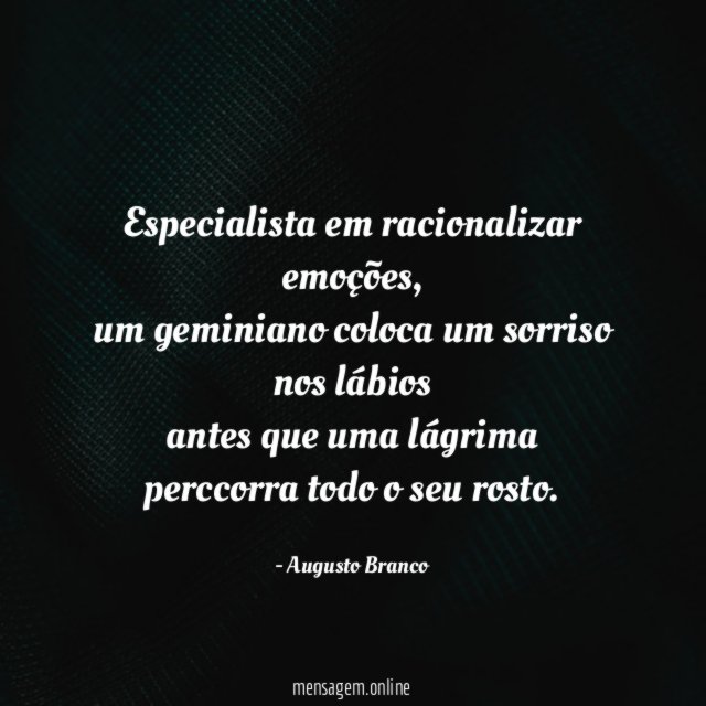 Especialista em racionalizar emoções