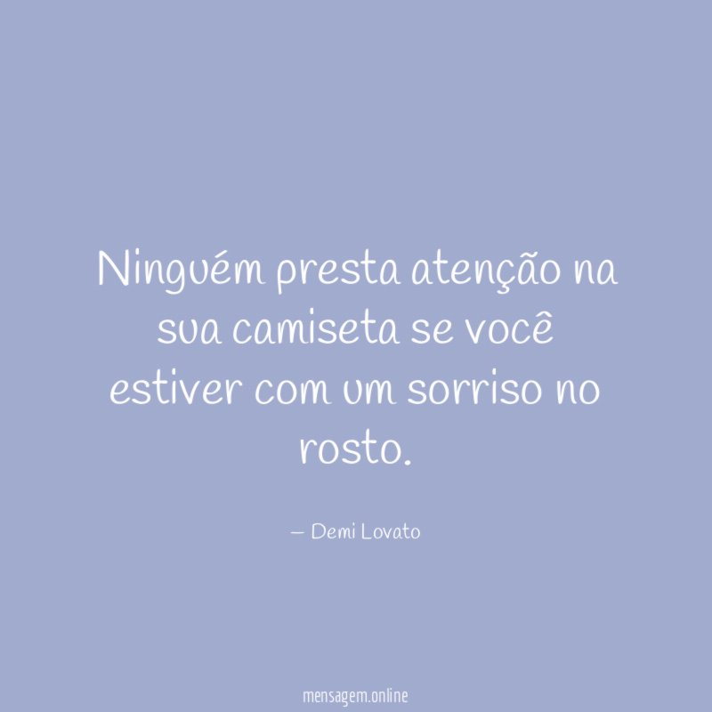 Ninguém presta atenção na sua camiseta se você