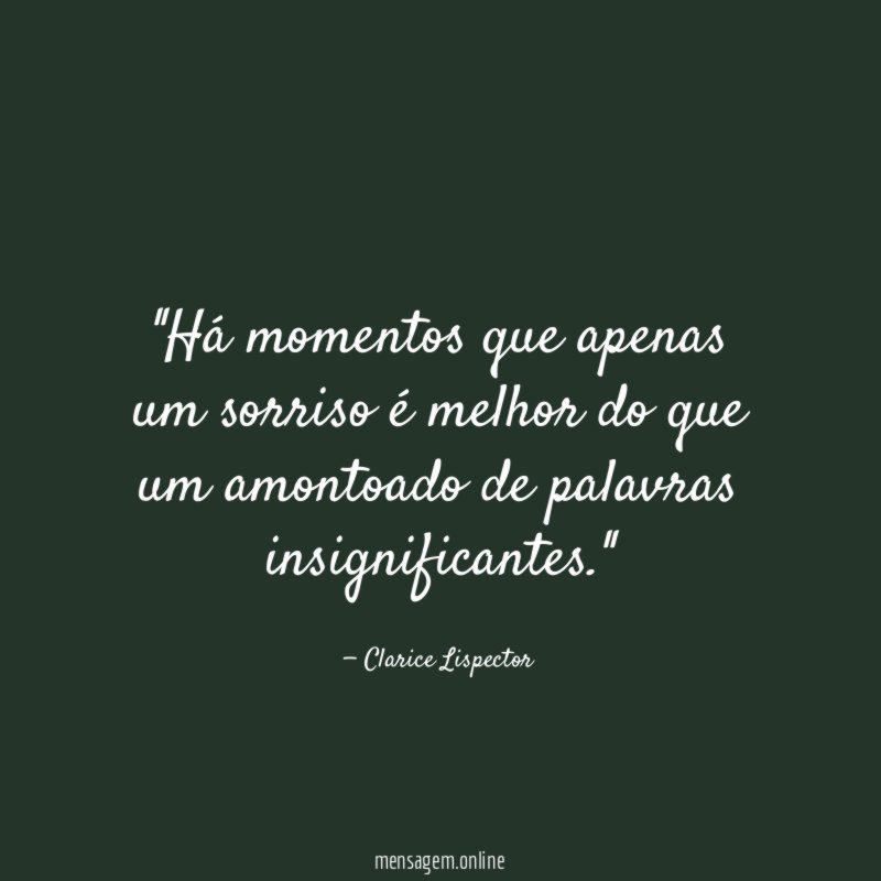 'Há momentos que apenas um sorriso é melhor