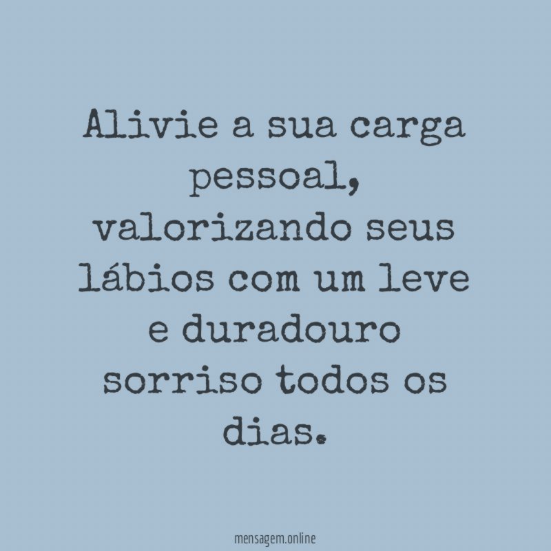 Alivie a sua carga pessoal