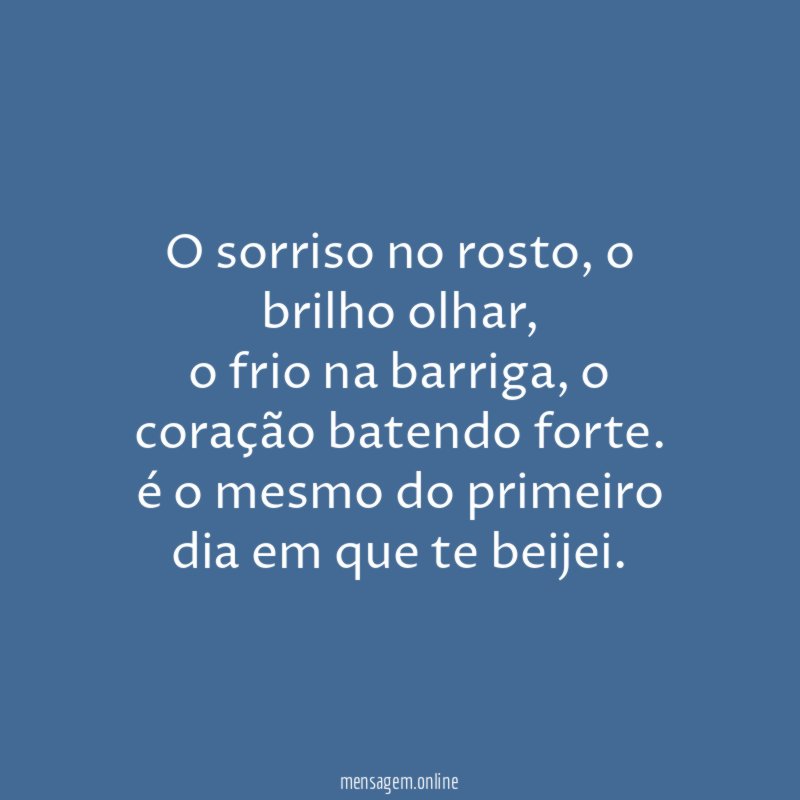O sorriso no rosto