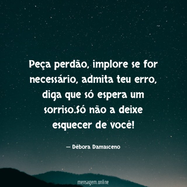 Peça perdão
