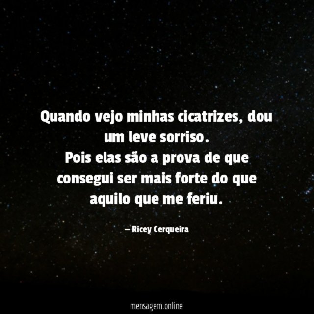 Quando vejo minhas cicatrizes