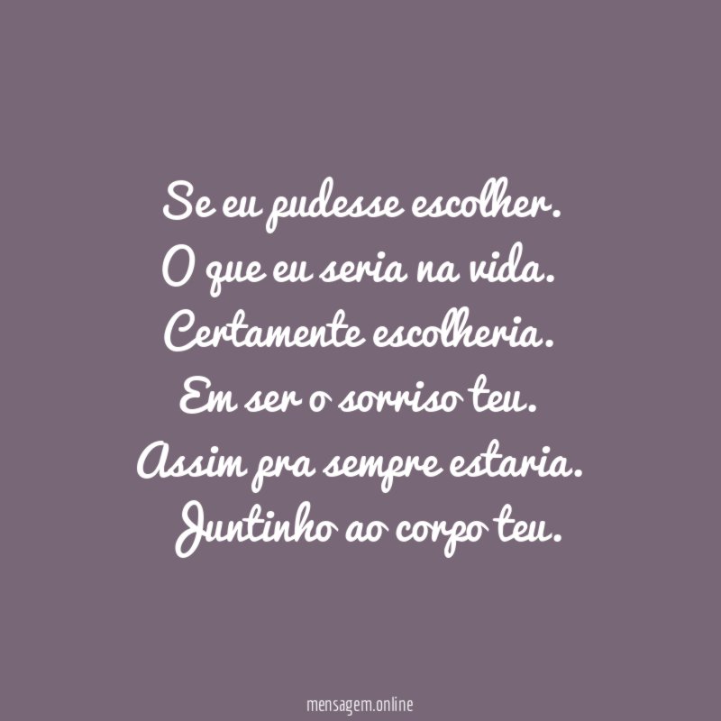 Se eu pudesse escolher