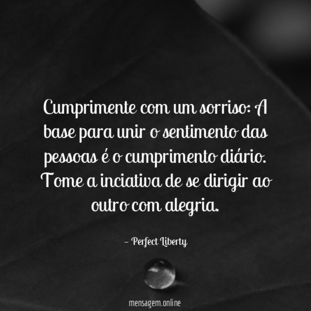 Cumprimente com um sorriso
