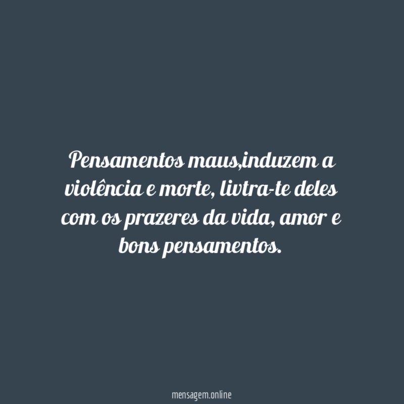 Pensamentos maus