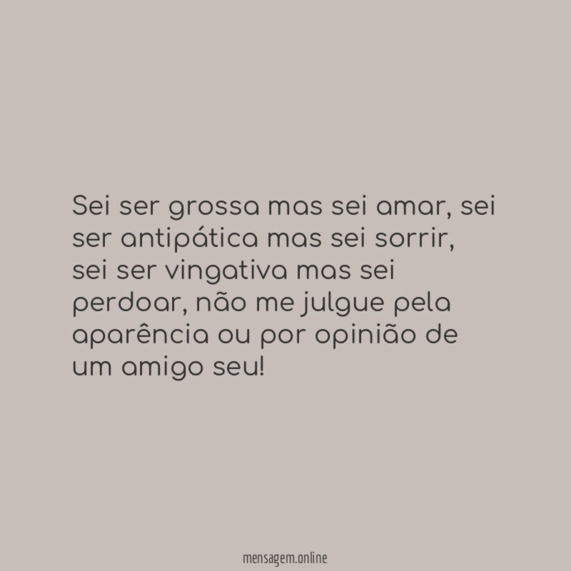Sei ser grossa mas sei amar