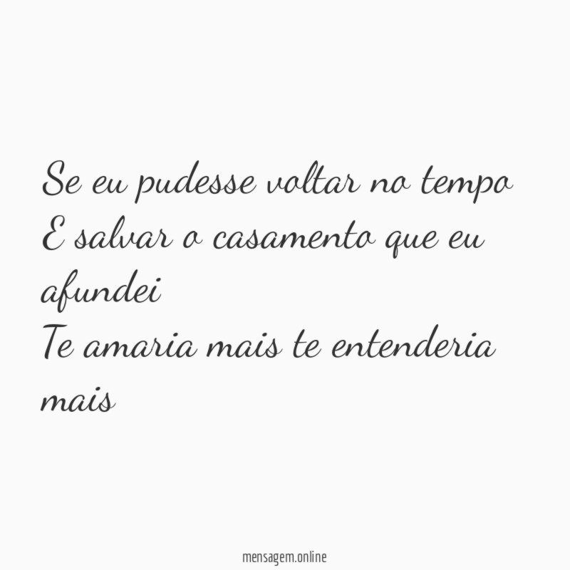 Se eu pudesse voltar no tempo E salvar