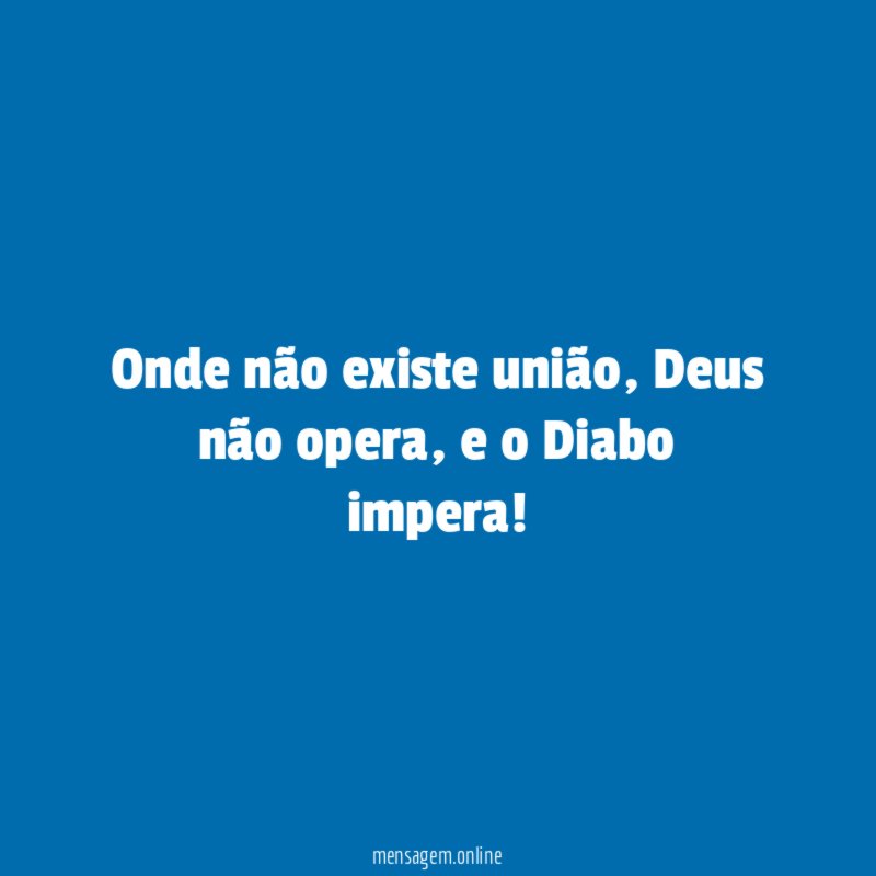 Onde não existe união