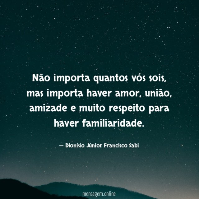 Não importa quantos vós sois