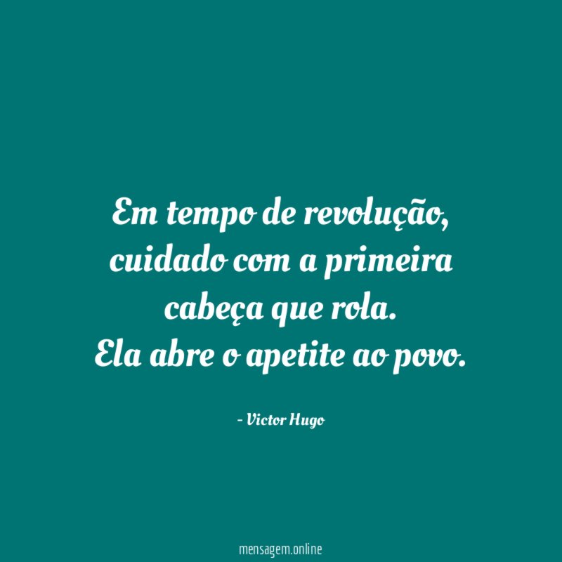 Em tempo de revolução