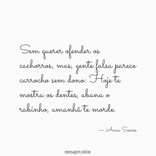 Sem querer ofender os cachorros