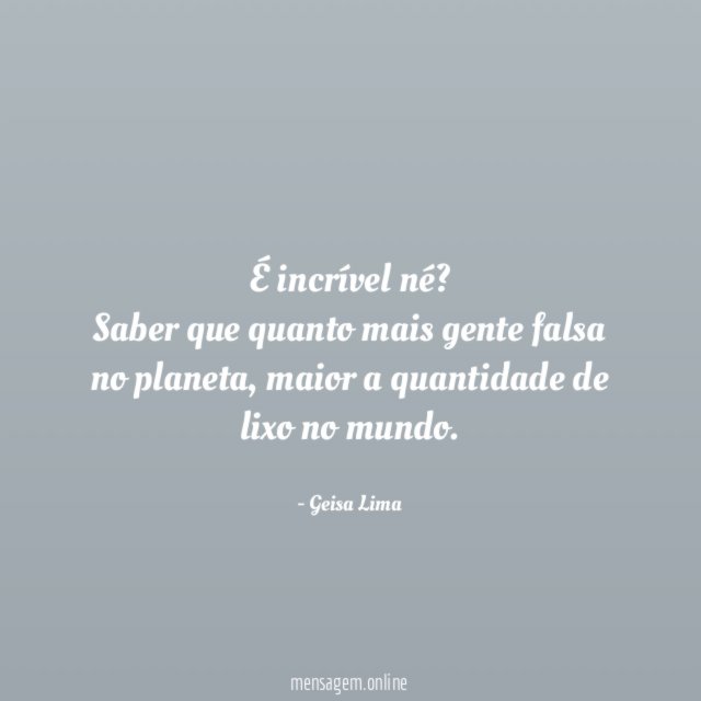 É incrível né