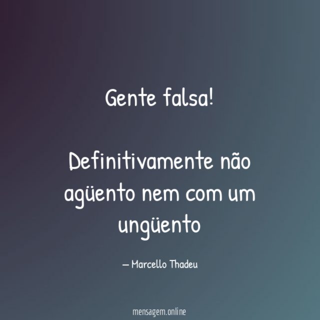 Gente falsa