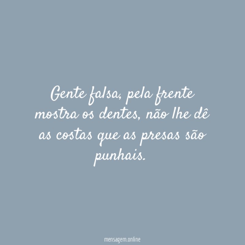 Gente falsa