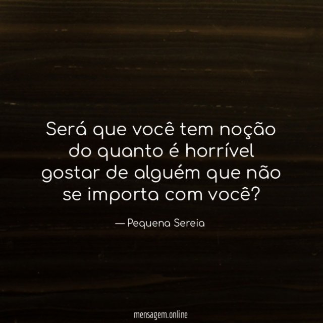 Será que você tem noção do quanto é