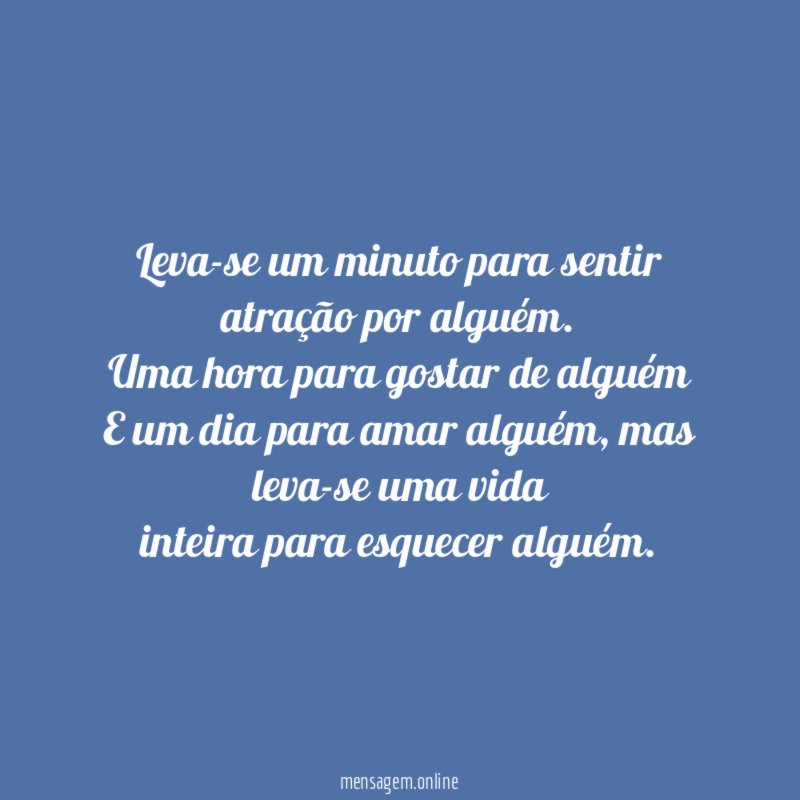 Leva-se um minuto para sentir atração por alguém