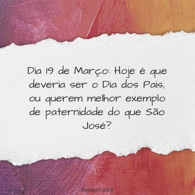 Dia 19 de Março