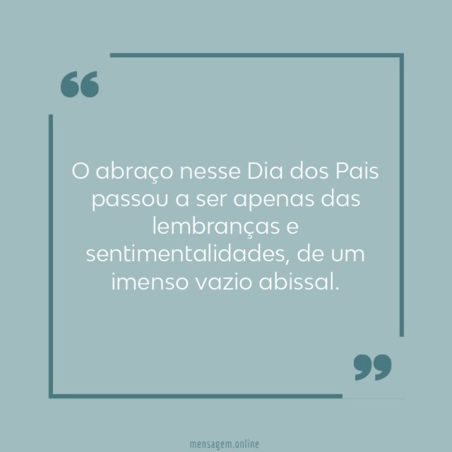 O abraço nesse Dia dos Pais passou a