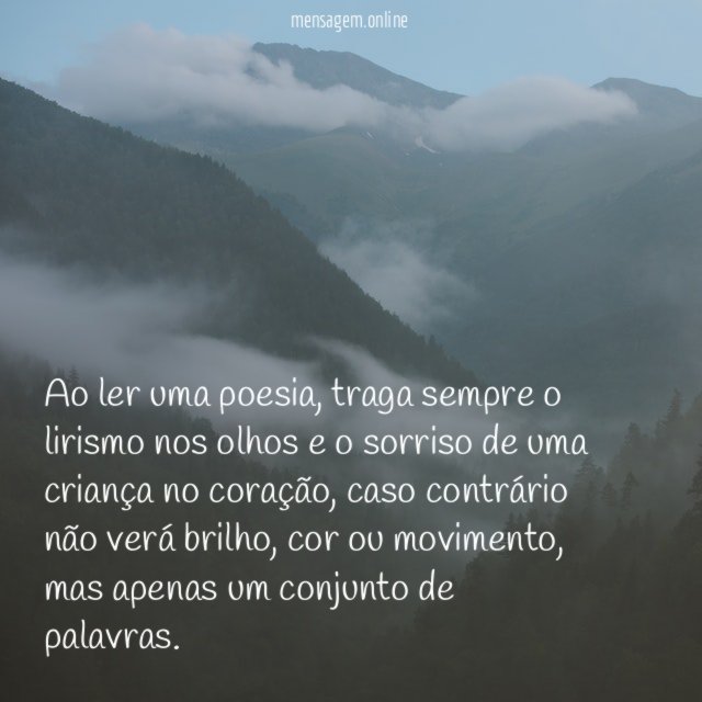 Ao ler uma poesia