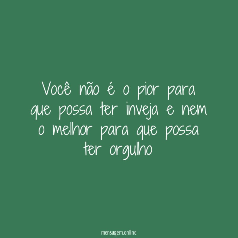 Você não é o pior para que possa