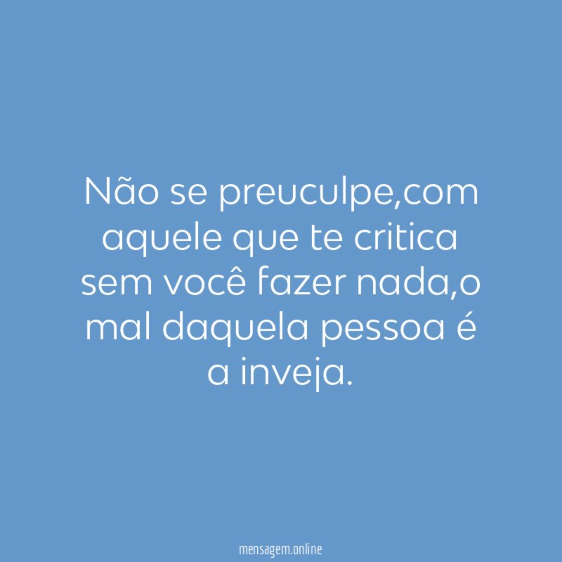 Não se preuculpe