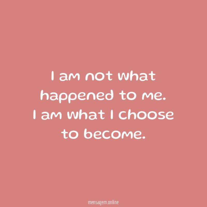 I am not what happened to me