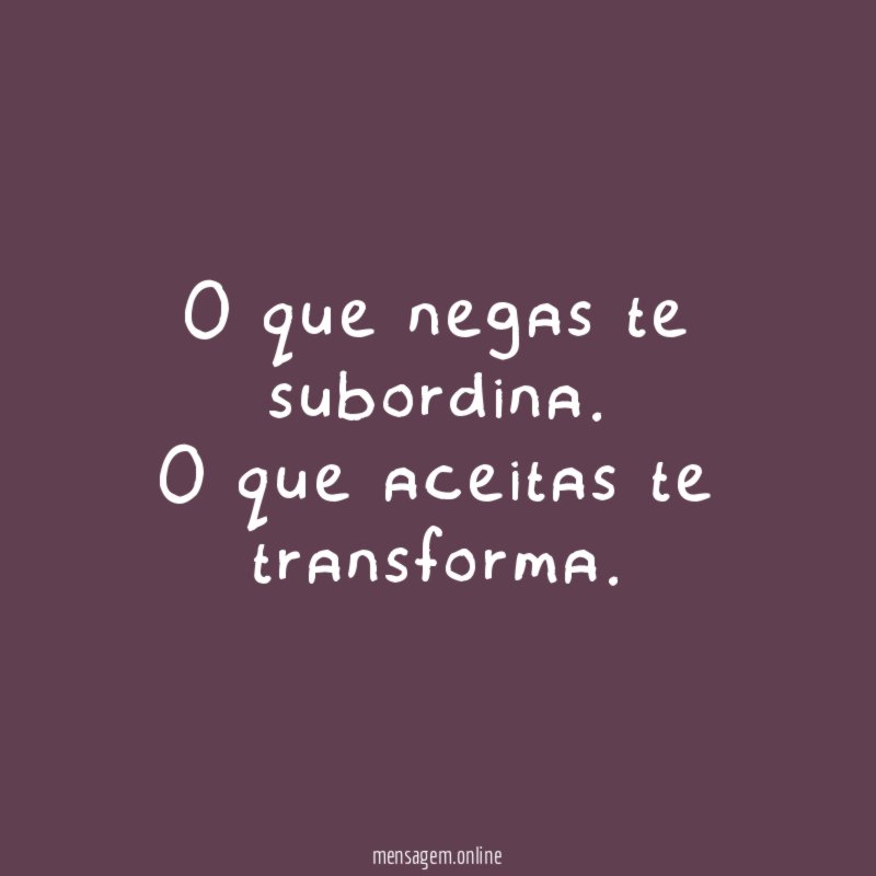 O que negas te subordina