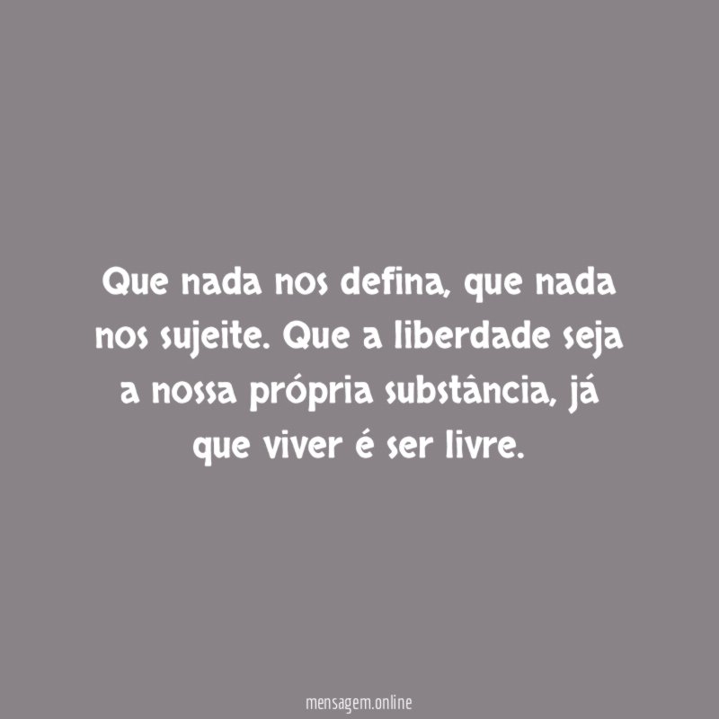 Que nada nos defina