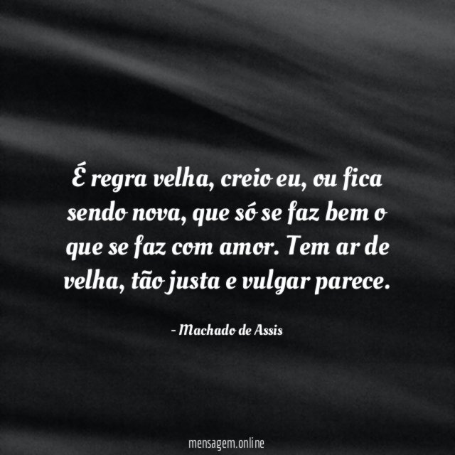 É regra velha